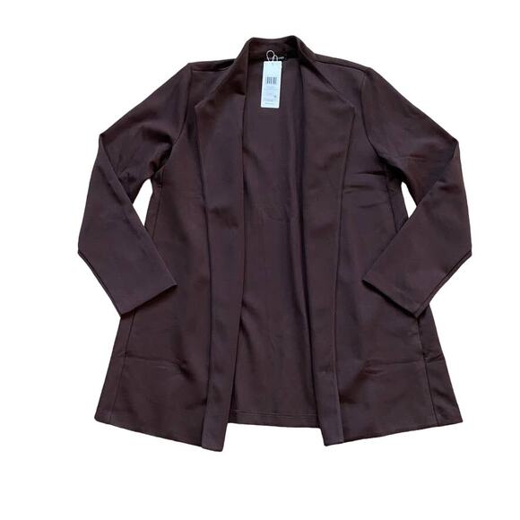 NWT Eileen Fisher Tencel Lyocell Knit Cardigan Brown S — Minimalist - Picture 1 of 9